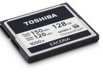 Скорость чтения карт памяти Toshiba Exceria 1000x формата CompactFlash достигает 150 МБ/с