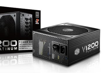 Блок питания Cooler Master V1200 Platinum мощностью 1200 Вт имеет сертификат 80 Plus Platinum