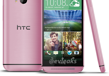 В Сети появилось изображение розового смартфона HTC One M8