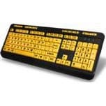 Для клавиатуры Adesso EasyTouch 132 дизайнеры выбрали контрастное сочетание цветов и крупные надписи на клавишах