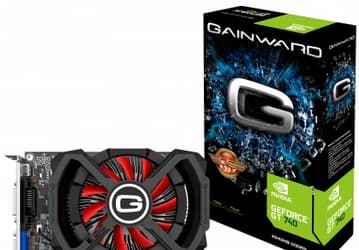 GPU видеокарт Gainward Nvidia GeForce GT 740 Golden Sample работают на частоте 1058 МГц