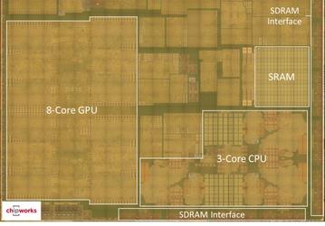 Снимок кристалла платформы Apple A8X доказал, что в ней используется неизвестный восьмиядерный GPU PowerVR GX6850