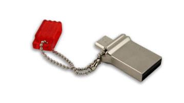 Длина флэш-накопителя Super Talent Pico Motile, оснащенного разъемами micro-USB и USB 2.0, равна 27 мм