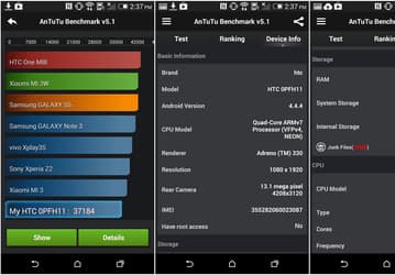 Первые результаты тестов производительности HTC Desire Eye