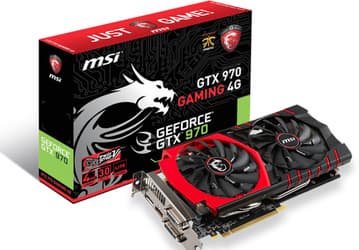 Графический процессор 3D-карты MSI GeForce GTX 970 Gaming LE работает на частоте до 1216 МГц