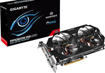 3D-карта Gigabyte Radeon R9 285 Overclock Edition оснащена охладителем WindForce 2X и разогнана в заводских условиях
