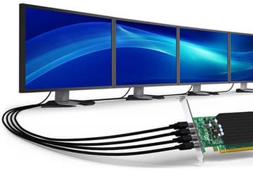 Анонсированы продажи графических карт Matrox C420 и C680 на GPU AMD, рассчитанных на подключение четырех и шести мониторов