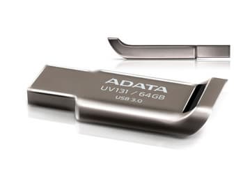 Флэшка Adata UV131 в монолитном металлическом корпусе оснащена интерфейсом USB 3.0