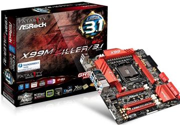 Обновлённая системная плата ASRock X99M Killer получила два порта USB 3.1