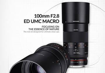 Представлены объективы Samyang 100mm F2.8 ED UMC Macro и 100mm T3.1 VDSLR ED UMC Macro 