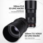 Представлены объективы Samyang 100mm F2.8 ED UMC Macro и 100mm T3.1 VDSLR ED UMC Macro 