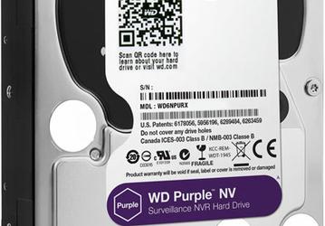 Жесткие диски WD Purple NV предназначены для сетевых хранилищ в составе систем видеонаблюдения