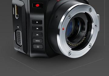 Видеокамера Blackmagic Micro Cinema Camera с датчиком формата Super 16 оснащена креплением для объективов Micro Four Thirds 