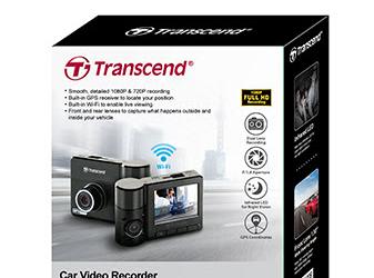 Видеорегистратор Transcend DrivePro 520 с двумя камерами записывает все, что происходит снаружи и внутри машины