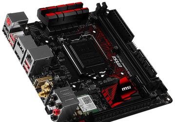 Системная плата MSI Z170I Gaming Pro AC типоразмера mini-ITX оснащена слотом M.2
