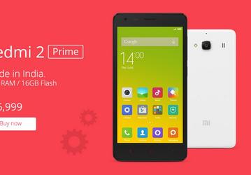Xiaomi Redmi 2 Prime — первый смартфон компании, произведённый в Индии