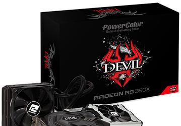 Представлена видеокарта PowerColor Devil Radeon R9 390X с гибридной системой охлаждения