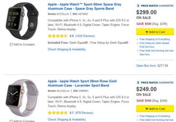 Best Buy снизил цену на все модели Apple Watch на $100