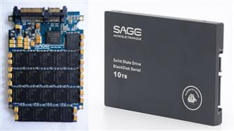 Sage Microelectronics продемонстрировала SSD типоразмера 2,5 дюйма объемом 10 ТБ