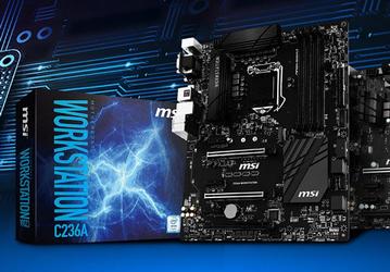 Системные платы MSI C236A Workstation и MSI C236M Workstation поддерживают процессоры Intel Xeon E3-1200 v5