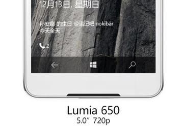 Появилось новое изображение пятидюймового смартфона Microsoft Lumia 650