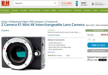 Начались продажи Z Camera E1 — самой маленькой камеры системы Micro Four Thirds с поддержкой видео 4К