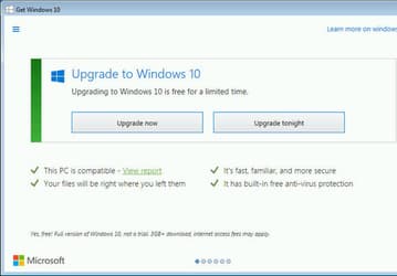 Microsoft становится все более настойчивой в своих предложениях обновиться до Windows 10