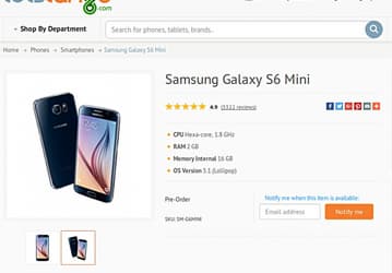 Новые данные о смартфоне Samsung Galaxy S6 mini указывают на экран диагональю 4,6 дюйма