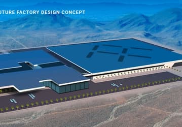Конкурент Tesla дразнит общественность первыми изображениями фабрики и электромобиля Faraday Future