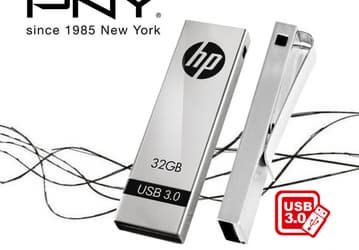 Флэш-накопитель PNY HP x710w оснащен интерфейсом USB 3.0 и зажимом