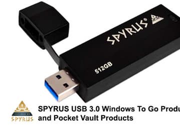 Объем флэшки Spyrus, поддерживающей Windows To Go, равен 512 ГБ