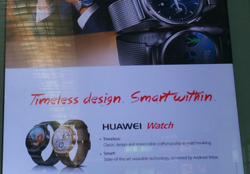 Часы Huawei с Android Wear засветились на рекламном плакате