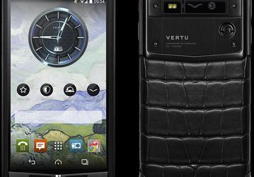 Смартфоны Vertu Pure Jet Alligator Diamonds, Diamonds Red Alligator и Diamonds Black Alligator украшены бриллиантами