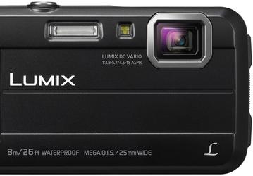 Камера Panasonic Lumix TS30 в усиленном исполнении имеет объектив с ЭФР 25-100 мм и весит 142 г