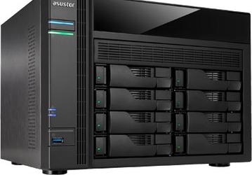 Сетевые хранилища Asustor AS5008T и AS5108T рассчитаны на восемь накопителей, AS5010T и AS5110T — на десять