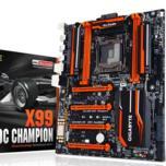 Разъемы DIMM на системной плате Gigabyte X99-SOC Champion закреплены методом поверхностного монтажа