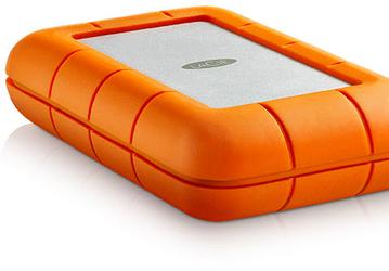 Объем внешнего накопителя в усиленном исполнении LaCie Rugged RAID равен 4 ТБ