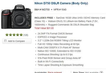 Производитель втихую отзывает камеры Nikon D750 из продажи