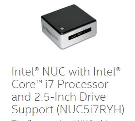 Мини-ПК Intel NUC на базе процессора Intel Core i7 пятого поколения появится во втором квартале года