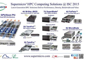 В экспозицию Supermicro на ISC 2015 вошли серверы SuperServer, TwinPro и SuperBlade