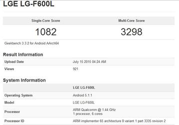 В результатах теста Geekbench замечен смартфон LG на SoC Snapdragon 808, оснащенный 4 ГБ оперативной памяти