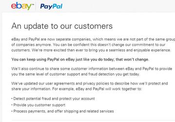 eBay и PayPal разделились