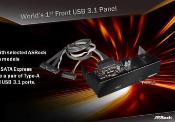 Интерфейсная панель ASRock с портами USB 3.1 Type-A и Type-C подключается к порту SATA Express
