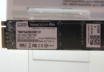 Твердотельный накопитель Team TM8FP7 типоразмера M.2 с интерфейсом PCIe в режиме чтения развивает скорость 2500 МБ/с