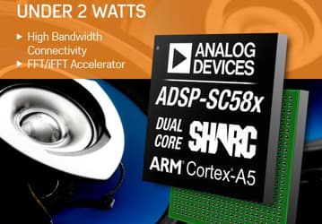 Analog Devices интегрирует в однокристальные системы ADSP-SC58x процессорные ядра SHARC+ и ARM