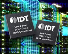 IDT выпускает тактовые генераторы PCIe, работающие при 3,3 В и потребляющие минимальную мощность