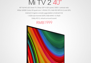 Новая модель умного телевизора Xiaomi Mi TV 2 оснащена панелью Full HD и оценена в $320