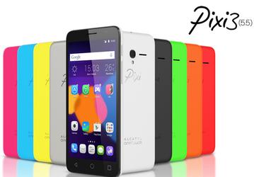 Серия смартфонов Alcatel OneTouch Pixi 3 пополнилась двумя моделями с экранами диагональю 5,5 дюйма