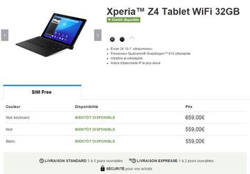 Европейская цена планшетного компьютера Sony Xperia Z4 Tablet — от 559 евро