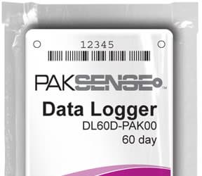 Метка PakSense XpressPDF Lite в течение 60 дней может записывать значения времени и температуры
